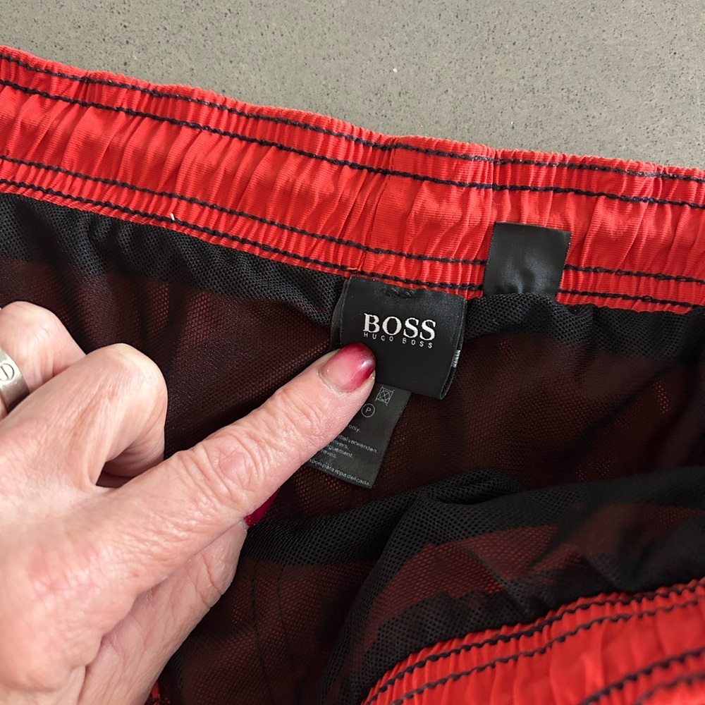 Boss Vibrant Orange Swim Trunks for Men - Picture 3 of 4